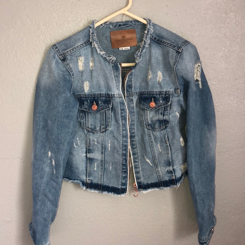 Ripped Denim Jean Jacket!